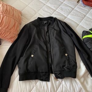 Black bomber jacket